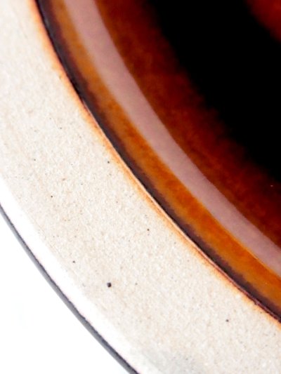 画像2: 出西窯 縁焼締め丸皿 8寸