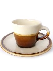 画像1: 出西窯 コーヒーカップ＆ソーサー (1)