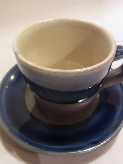 画像2: 出西窯 切立コーヒー碗＋皿