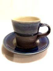 画像1: 出西窯 切立コーヒー碗＋皿 (1)