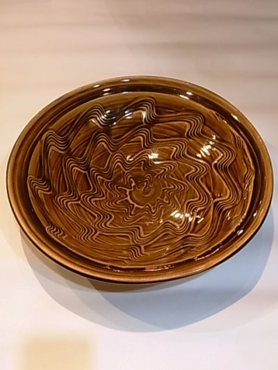 画像1: 出西窯 縁付き皿 (尺２寸)