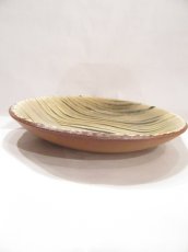 画像3: 山根窯 灰釉スリップウェア丸皿 (3)