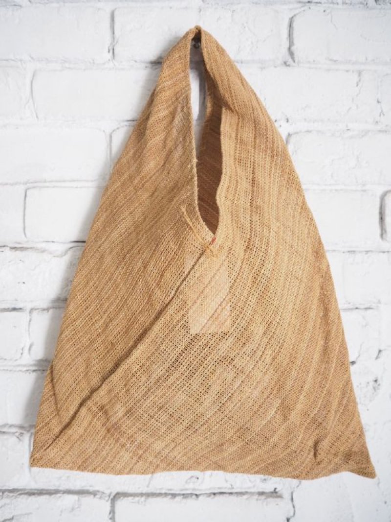 【エフスタイル】シナ布の手さげ袋【ねじり袋・昔の穀物袋の形） F/style シナ布の手さげ袋