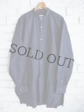 COMOLI ロンドンストライプ バンドカラーシャツ　サイズ２ COMOLI バンドカラーシャツ