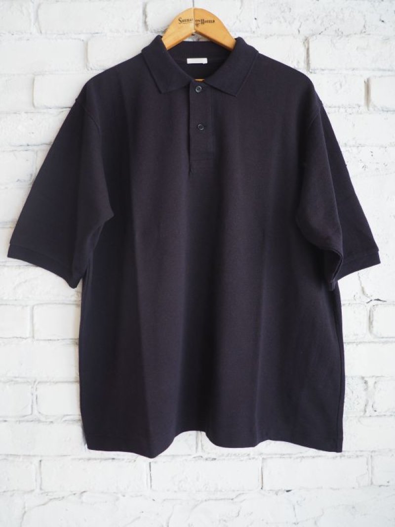 COMOLI 鹿の子半袖ポロシャツ