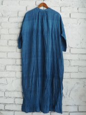 画像6: maku textiles 藍染クレープコットンワンピース G1919 (6)