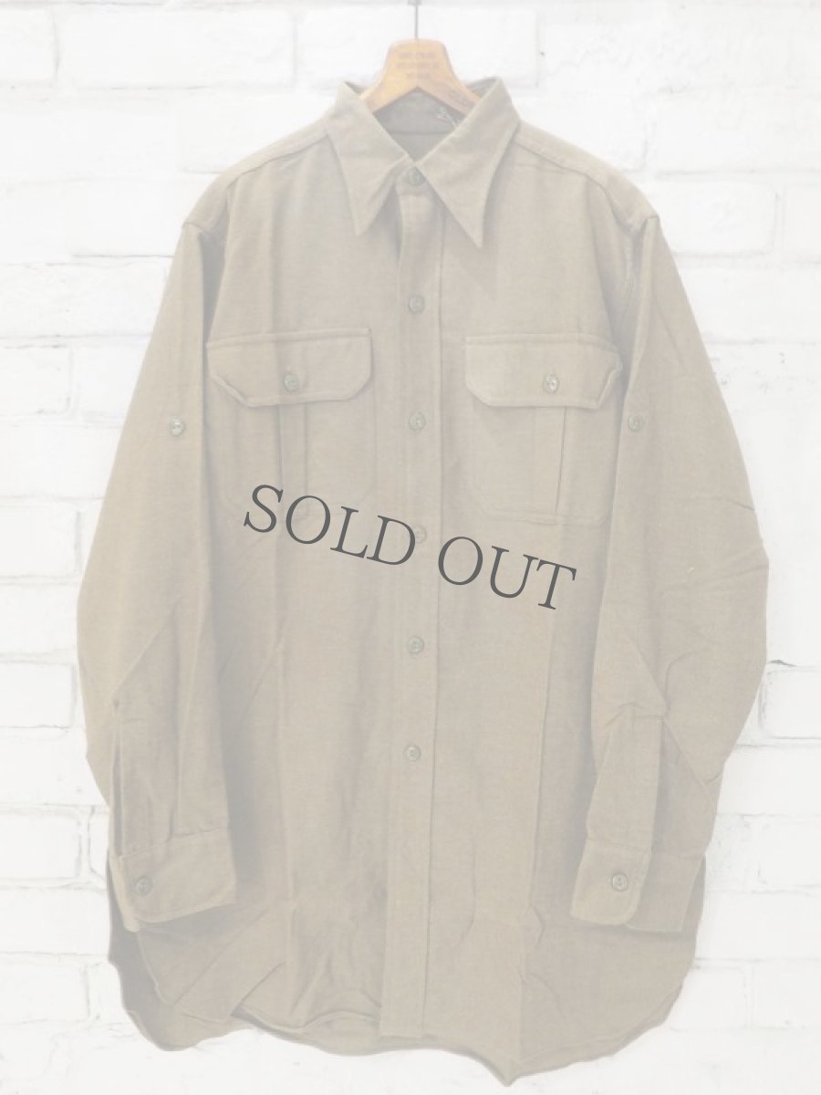 画像1: DEADSTOCK 50's CANADIAN ARMY WOOL LONG SHIRT　デッドストック 50年代 カナダ軍 ウールロングシャツ (1)