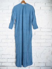 画像3: maku textiles 藍染クレープコットンワンピース G1919 (3)