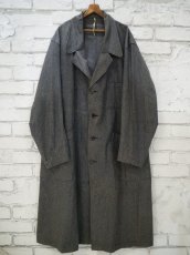 画像1: VINTAGE 50's FRENCH WORK BLACK CHAMBRAY COAT ヴィンテージ 50年代 フレンチワーク ブラックシャンブレーコート (1)