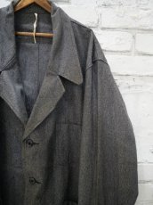 画像4: VINTAGE 50's FRENCH WORK BLACK CHAMBRAY COAT ヴィンテージ 50年代 フレンチワーク ブラックシャンブレーコート (4)