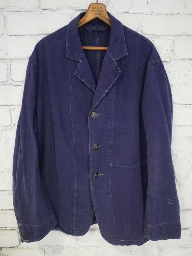 50's HOLD FAST ジャケット　ブルードリル　イギリス　ワーク 50's HOLD FAST Blue Drill Work Jacket - jam-clothing