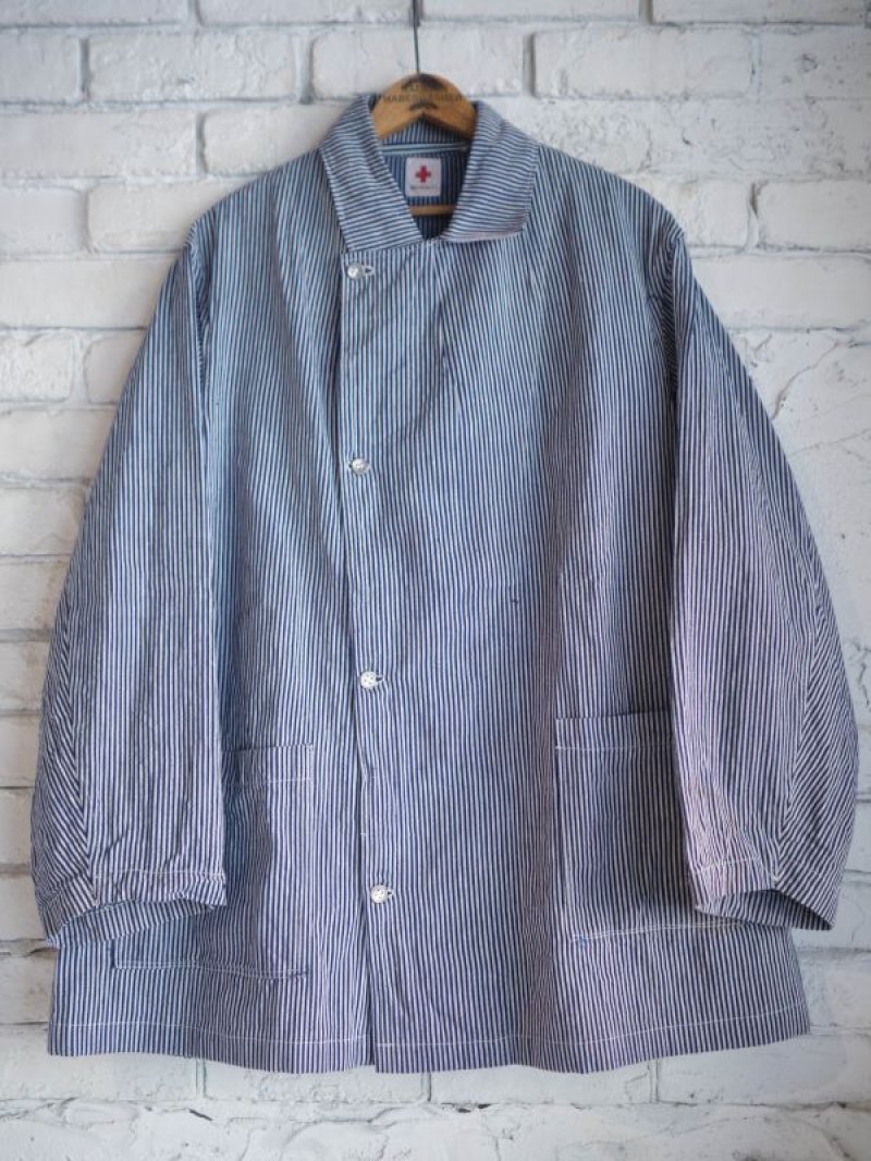 ヴィンテージ 30年代　40年代　スウェーデン軍　ホスピタルジャケット Dead Stock -Swedish Military Hospital Stripe Jacket