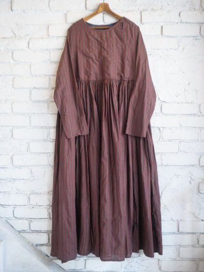 画像1: maku textiles Cotton and Silk Handwoven Dress マクテキスタイルズ コットンシルクハンドウーブンドレス(G2180 L)