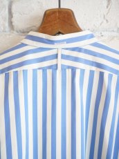 画像5: HEUGN ユーゲン Rob bold Stripe ロブボールドストライプスタンドカラーシャツ (SHIRT038) (5)