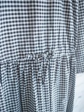 画像3: R&D.M.Co- / OLDMAN'S TAILOR c/s g.c. pullover string dress アールアンドディーエムコー オールドマンズテーラー コットンシルクギンガムチェックプルオーバーストリングドレス(5405) (3)