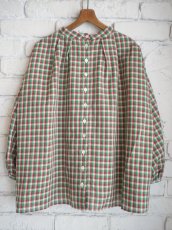 画像5: R&D.M.Co- / OLDMAN'S TAILOR R.C GATHER SMOCK オールドマンズテーラー ラズベリーチェック ギャザースモック（5551a） (5)