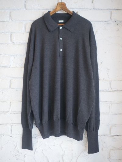 画像1: A.PRESSE L/S Knit Polo Shirt アプレッセ ロングスリーブニットポロシャツ (22AAP-03-03H)