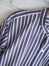画像4: HEUGN Stripe Rob ユーゲン ストライプロブスタンドカラーシャツ (SHIRT054) (4)