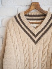 画像2: Slopeslow Hand knitting cricket sweater スロープスロウ  ハンドニットクリケットセーター（1223002） (2)