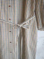 画像7: R&D.M.Co- / OLDMAN'S TAILOR ROBINSON'S CHECK GATHER SLEEVE  DRESS オールドマンズテーラー アールアンドディーエムコー ロビンソンズ チェックギャザースリーブドレス(5808a)  (7)