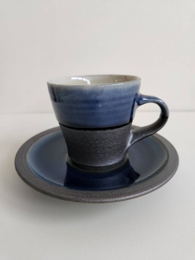 画像1: 出西窯 コーヒー碗＋皿