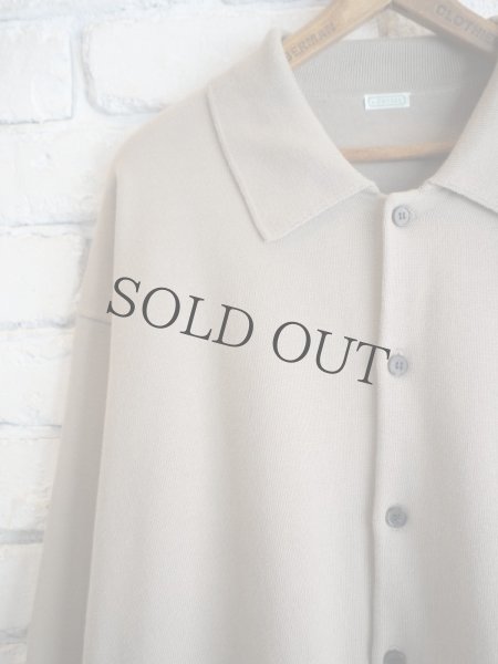 a.presse knit polo cardigan アプレッセ　ニットポロ A.PRESSE Cotton Knit Polo Collar Cardigan アプレッセ