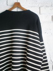 画像4: Slopeslow paper high twisted wool / breton stripes sweater スロープスロウ ペーパーハイツイストウールブルトンストライプセーター（1231007） (4)