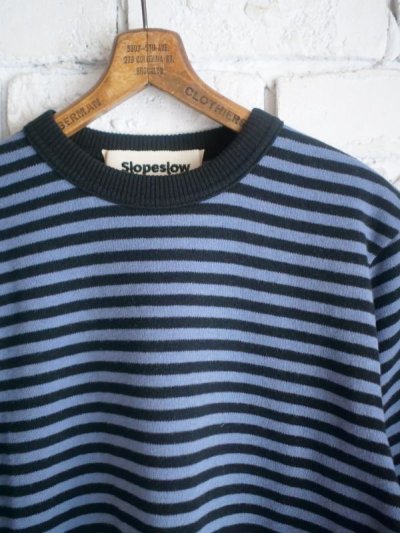 画像2: Slopeslow cotton interlock stripes / crew neck T スロープスロウ コットンインターロックストライプクルーネックTシャツ（1231010）