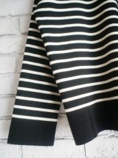 画像3: Slopeslow paper high twisted wool / breton stripes sweater スロープスロウ ペーパーハイツイストウールブルトンストライプセーター（1231007） (3)