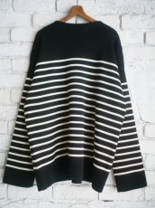 画像5: Slopeslow paper high twisted wool / breton stripes sweater スロープスロウ ペーパーハイツイストウールブルトンストライプセーター（1231007） (5)