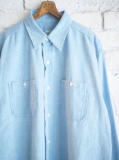 画像2: A.PRESSE Washed Chambray Shirt アプレッセ ウォッシュドシャンブレーシャツ (23SAP-02-01H) (2)