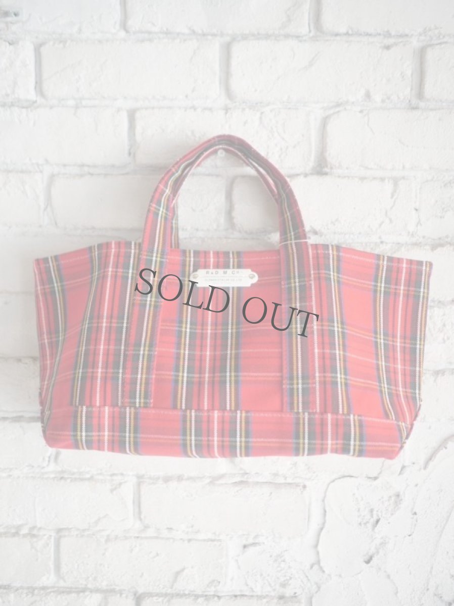 画像1: R&D.M.Co- / OLDMAN'S TAILOR TARTAN CHECK TOTE BAG  アールアンドディーエムコーオールドマンズテーラータータンチェックトートバッグ(S)（5731） (1)