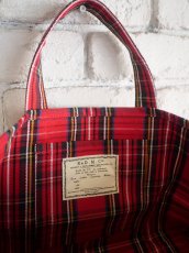 画像3: R&D.M.Co- / OLDMAN'S TAILOR TARTAN CHECK TOTE BAG  アールアンドディーエムコーオールドマンズテーラータータンチェックトートバッグ(S)（5731） (3)