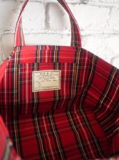 画像4: R&D.M.Co- / OLDMAN'S TAILOR TARTAN CHECK TOTE BAG  アールアンドディーエムコーオールドマンズテーラータータンチェックトートバッグ(S)（5731） (4)