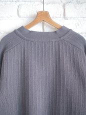 画像6: Slopeslow Cotton / Paper Overdyed cross V neck sweater スロープスロウ  和紙オーバーダイクロスVネックセーター（1231018） (6)