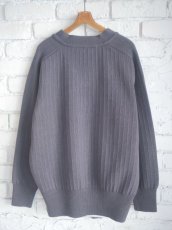 画像7: Slopeslow Cotton / Paper Overdyed cross V neck sweater スロープスロウ  和紙オーバーダイクロスVネックセーター（1231018） (7)