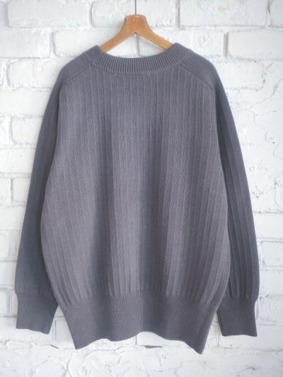 画像3: Slopeslow Cotton / Paper Overdyed crew neck sweater スロープスロウ  和紙オーバーダイクルーネックセーター（1231017）
