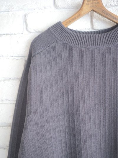 画像2: Slopeslow Cotton / Paper Overdyed crew neck sweater スロープスロウ  和紙オーバーダイクルーネックセーター（1231017）