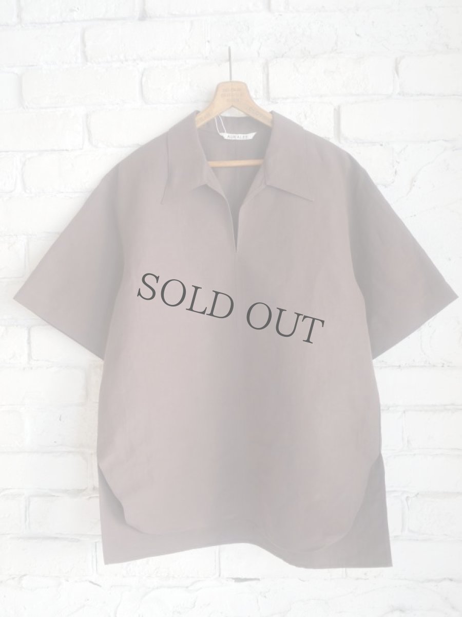 画像1: AURALEE (レディース) HIGH DENSITY FINX LINEN  WEATHER HALF SLEEVED SHIRT オーラリー ハイデンシティフィンクスリネンウェザーハーフスリーブシャツ（A23SS04LW） (1)