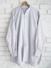 画像1: HEUGN Stripe Rob ユーゲン  ストライプロブバンドカラーシャツ (SHIRT064) (1)