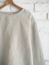 画像2: HEUGN Heavy Linen Bert ユーゲン  ヘビーリネンバートスリーピングシャツ (SHIRT067) (2)