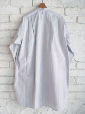 画像6: HEUGN Stripe Rob ユーゲン  ストライプロブバンドカラーシャツ (SHIRT064) (6)