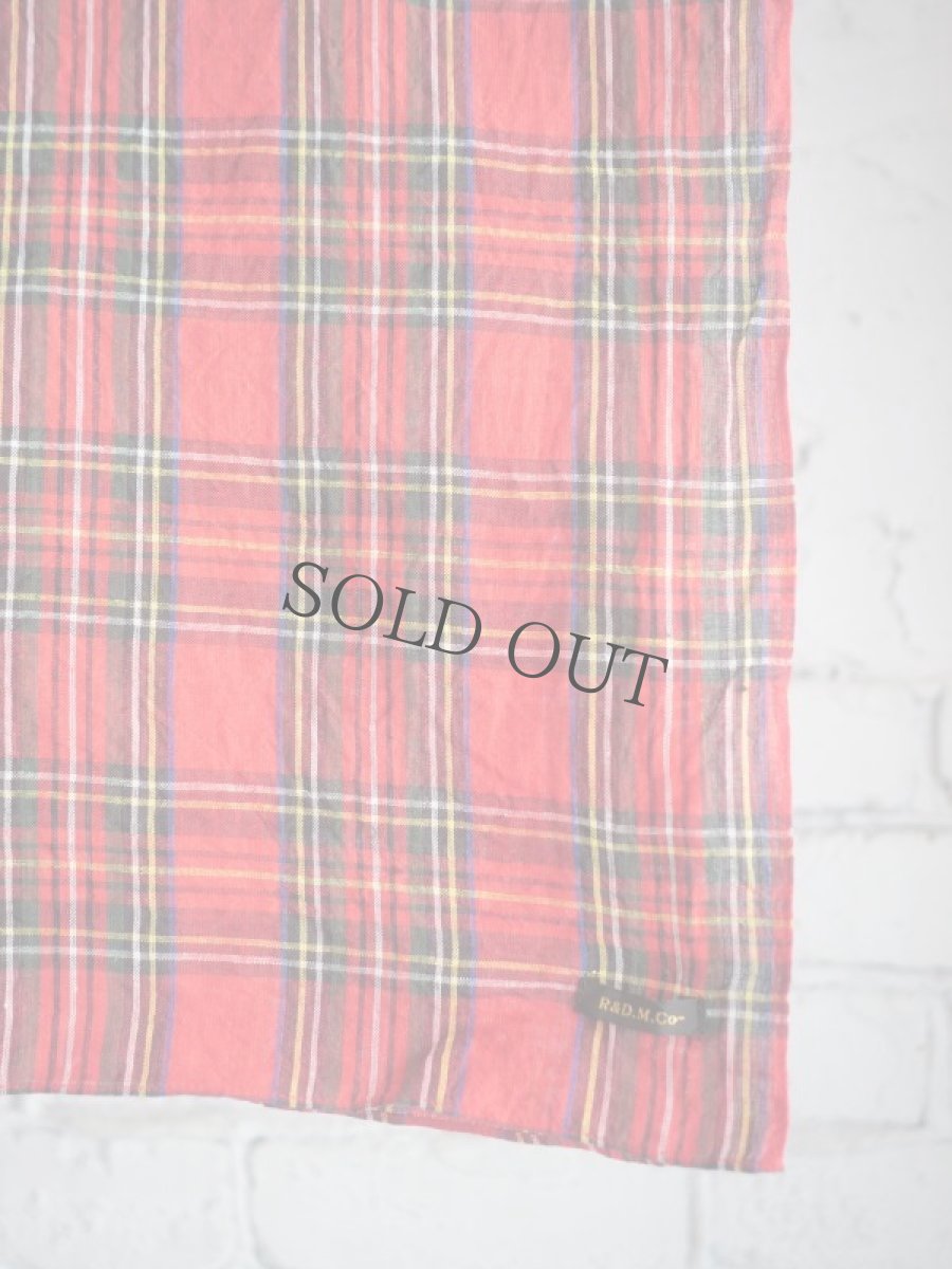 画像4: R&D.M.Co- / OLDMAN'S TAILOR  TARTAN CHECK STOLE オールドマンズテーラー アールアンドディーエムコー タータンチェックストール（6035） (4)