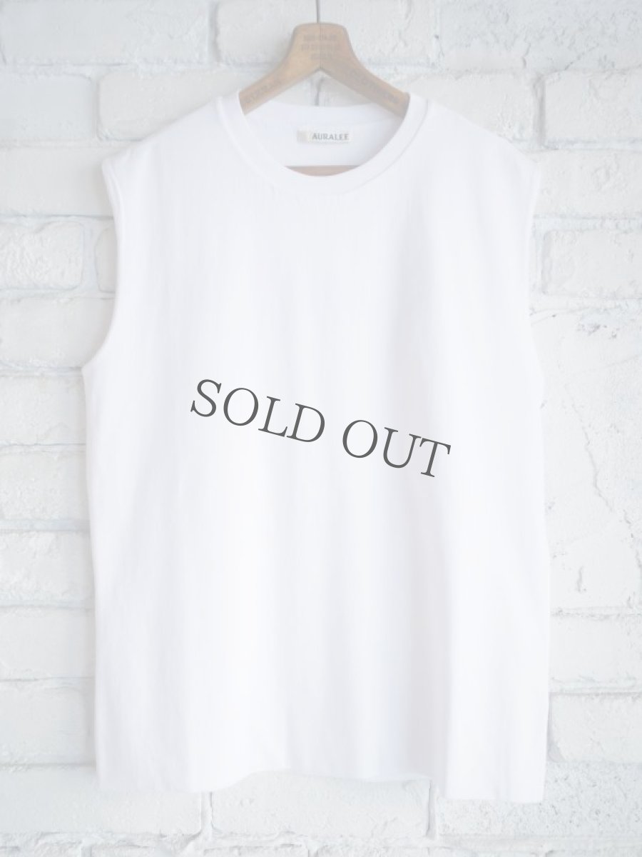 画像1: AURALEE (レディース) ORGANIC COTTON HIGH GAUGE JERSEY SLEEVELESS オーラリー オーガニックコットンハイゲージジャージースリーブレスシャツ （A23ST03RT） (1)