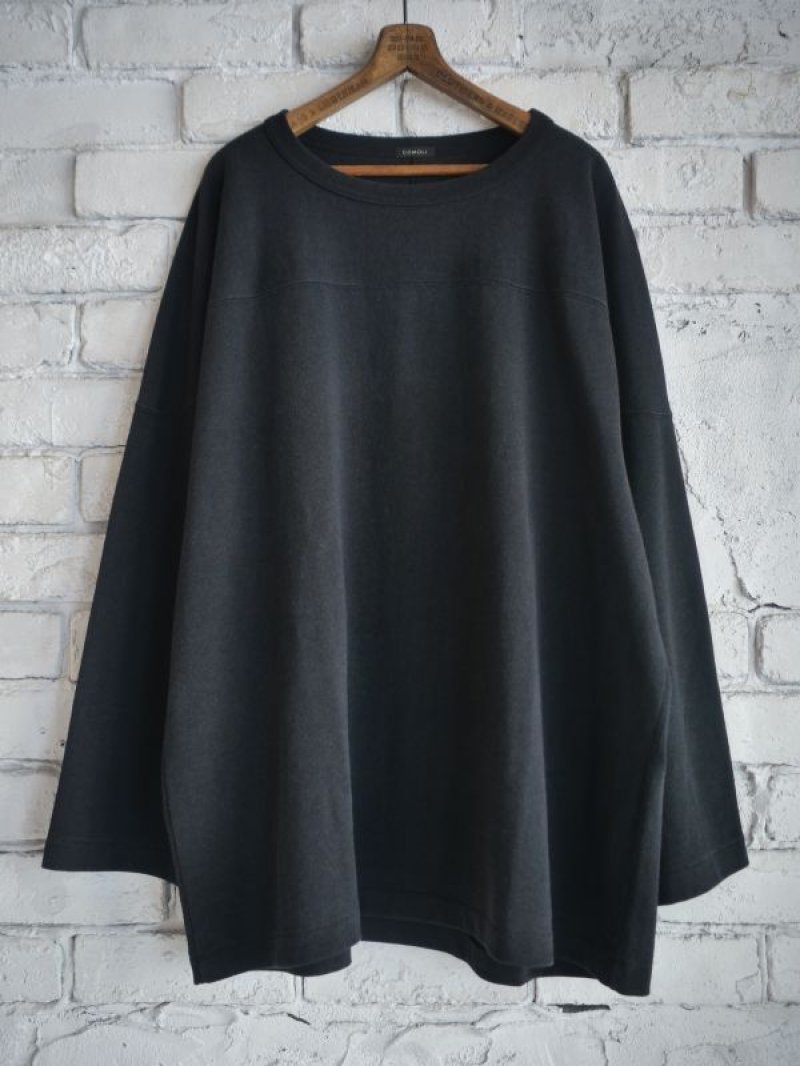 comoli フットボールTシャツ　ブラック　サイズ3 COMOLI コモリ フットボールTシャツ (Y03-05004)