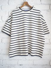 画像1: R&D.M.Co- / OLDMAN'S TAILOR  BORDER KNIT&SEW T-SHIRT オールドマンズテーラー アールアンドディーエムコー ボーダーニットソーTシャツ（6064a） (1)