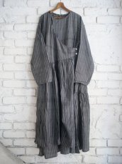 画像1: maku textiles DHOLE - 50% cotton & 50% silk handwoven dressマクテキスタイルズ コットンシルクラップドレス G1966 (1)