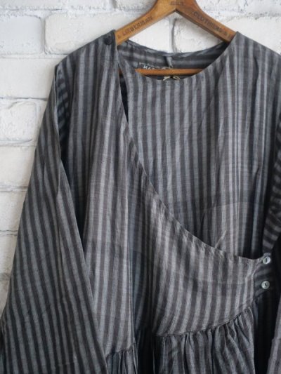 画像2: maku textiles DHOLE - 50% cotton & 50% silk handwoven dressマクテキスタイルズ コットンシルクラップドレス G1966