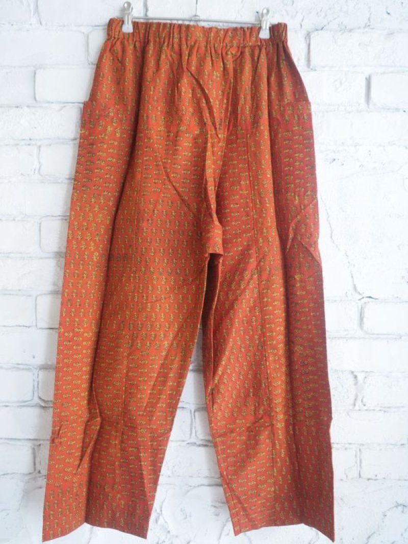 CALICO キャリコ アジュラック染コットンシルクロンパンツ