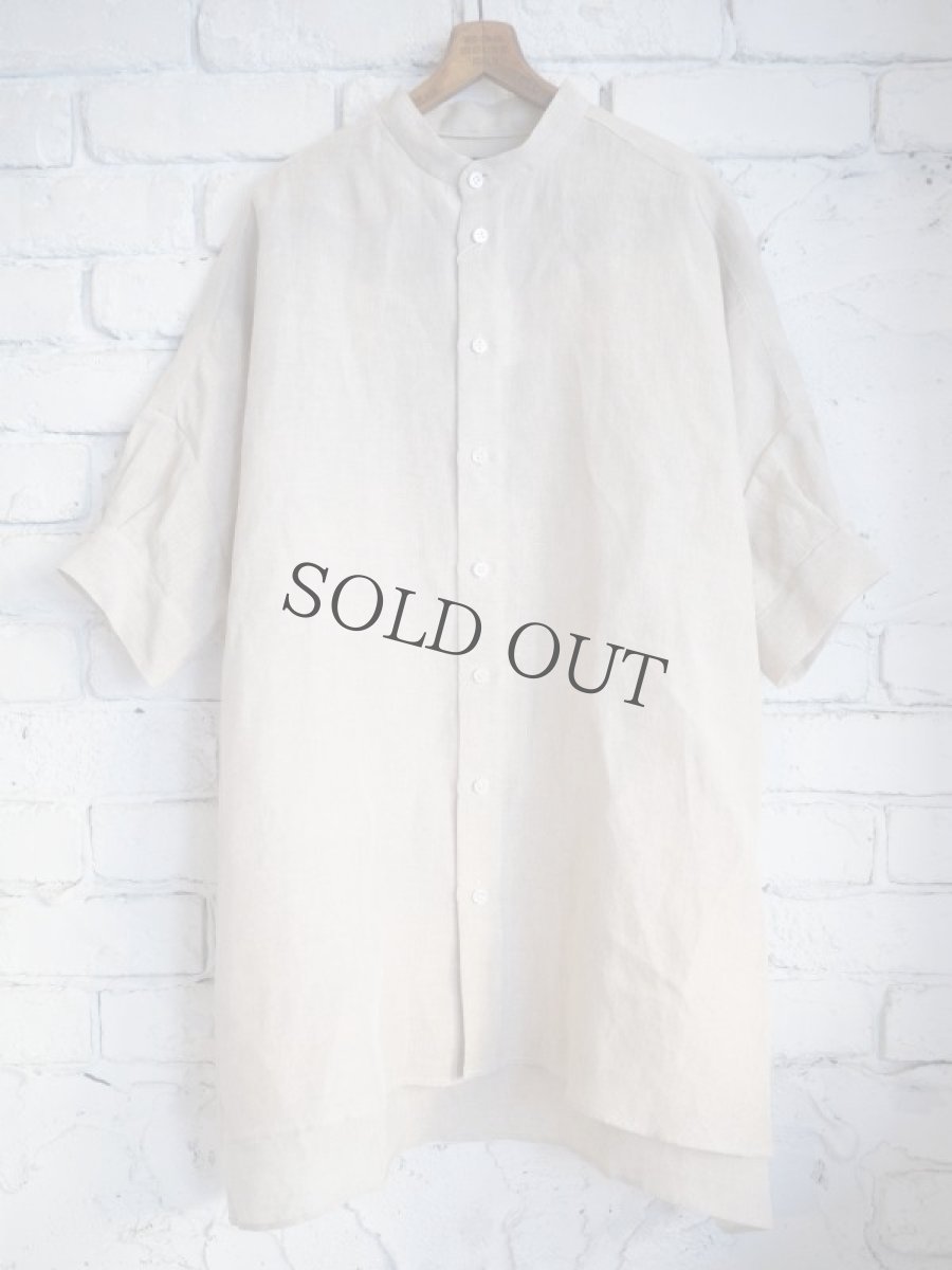 画像1: R&D.M.Co- / OLDMAN'S TAILOR DENSELY LINEN HALF SLEEVE OVERSIZE SHIRTオールドマンズテーラーアールアンドディーエムコー デンズリーリネンハーフスリーブオーバーサイズシャツ(6247b)  (1)